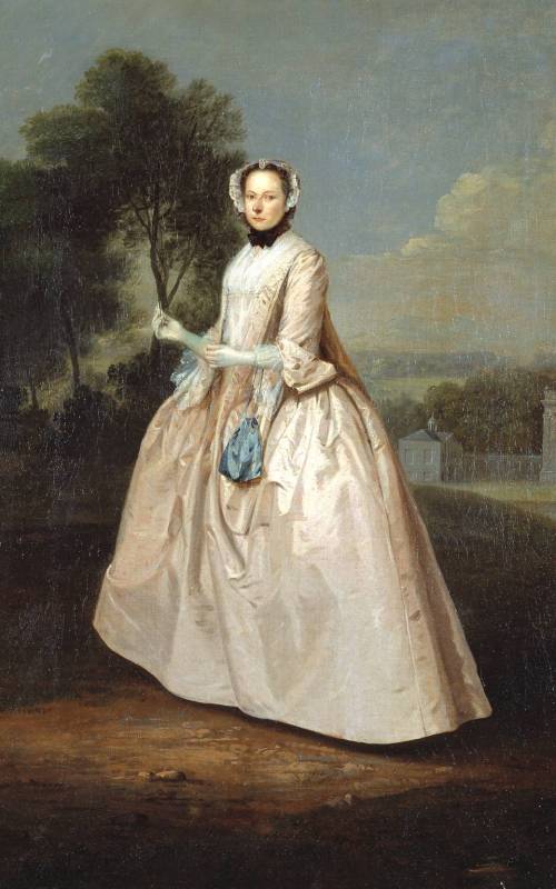 Portrait of a Lady circa 1750-1 by Arthur Devis 1711-1787